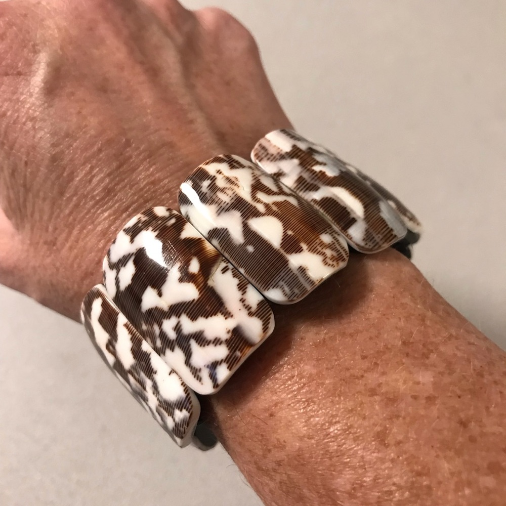 Lee Sands Marbled Stretch Bracelet NIB